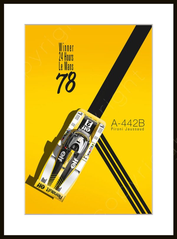 Le Mans 78 - - Poster affiche voiture collection vyntage